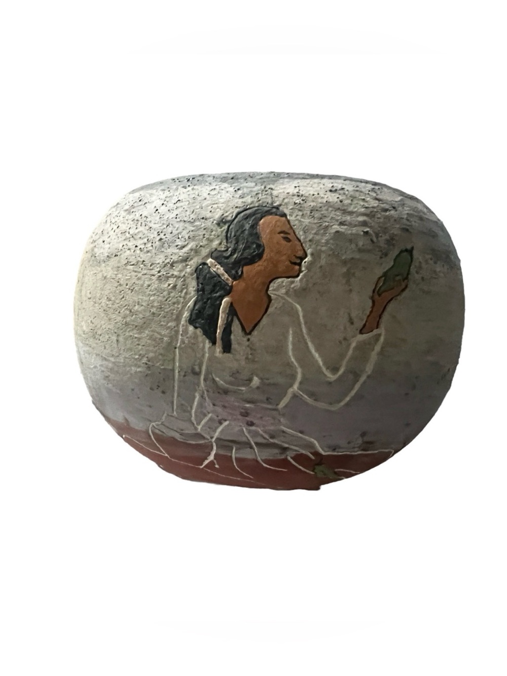 Vintage 1990 Signed Studio Art Pottery Seed Jar Vase Southwestern Decor